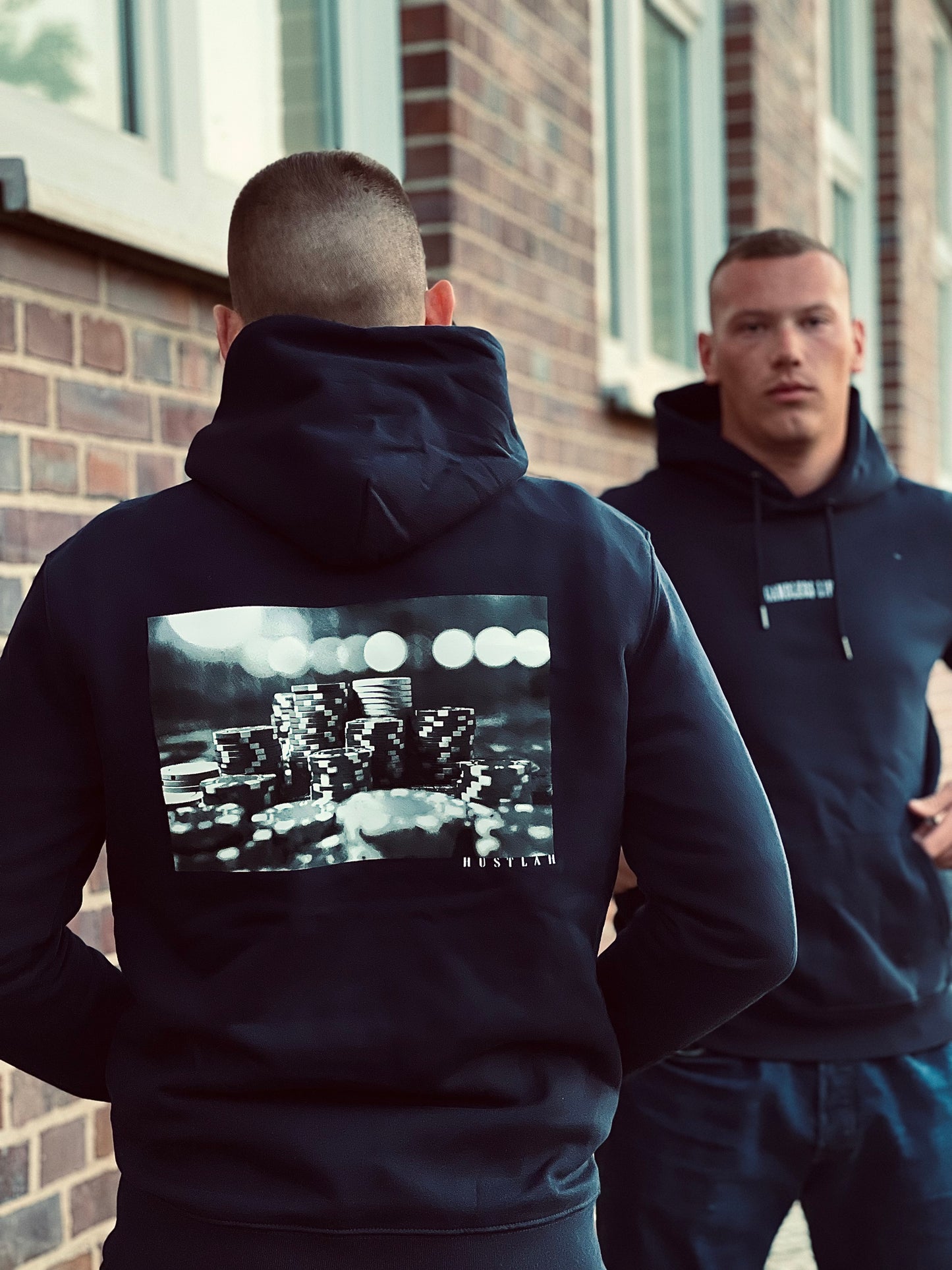 Hoodie „GAMBLER$ LIFE“ (navy) - Hustlah