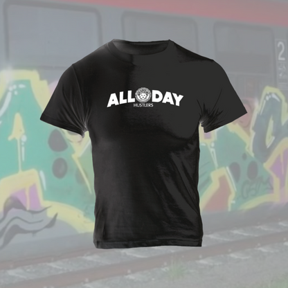 T-Shirt „ALL DAY HUSTLERS“ - schwarz