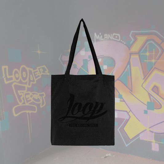 Beutel „LOOP“ - schwarz auf schwarz