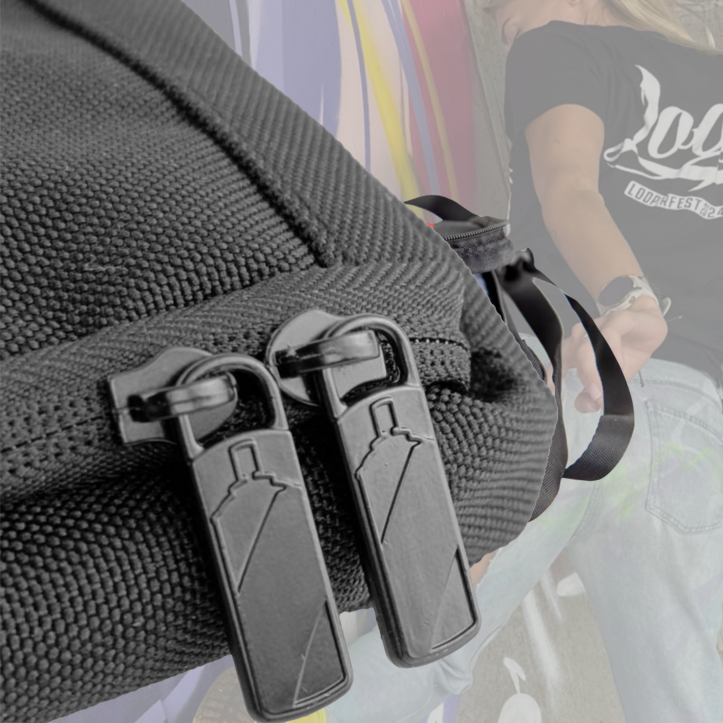 Pusherbag „LOOP LOGO STICK“ - chrome