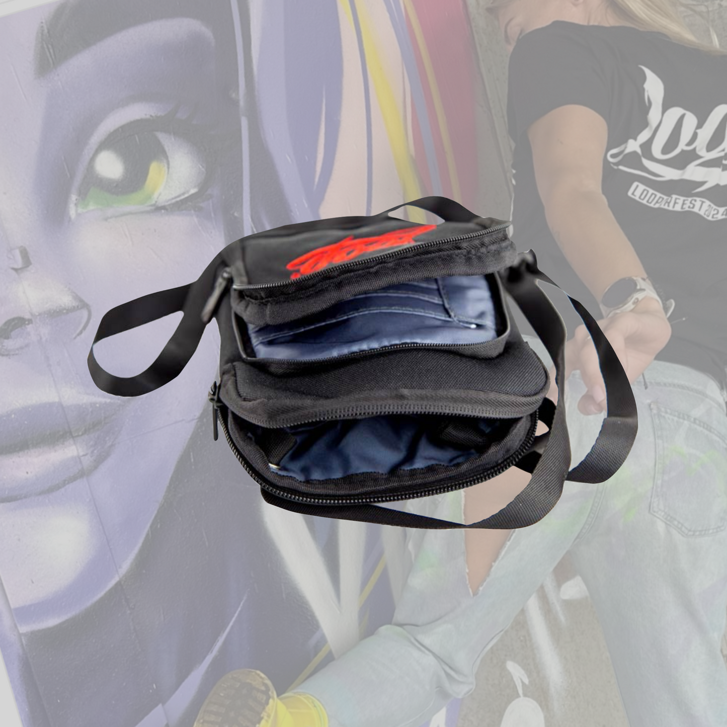 Pusherbag „LOOP LOGO STICK“ - chrome