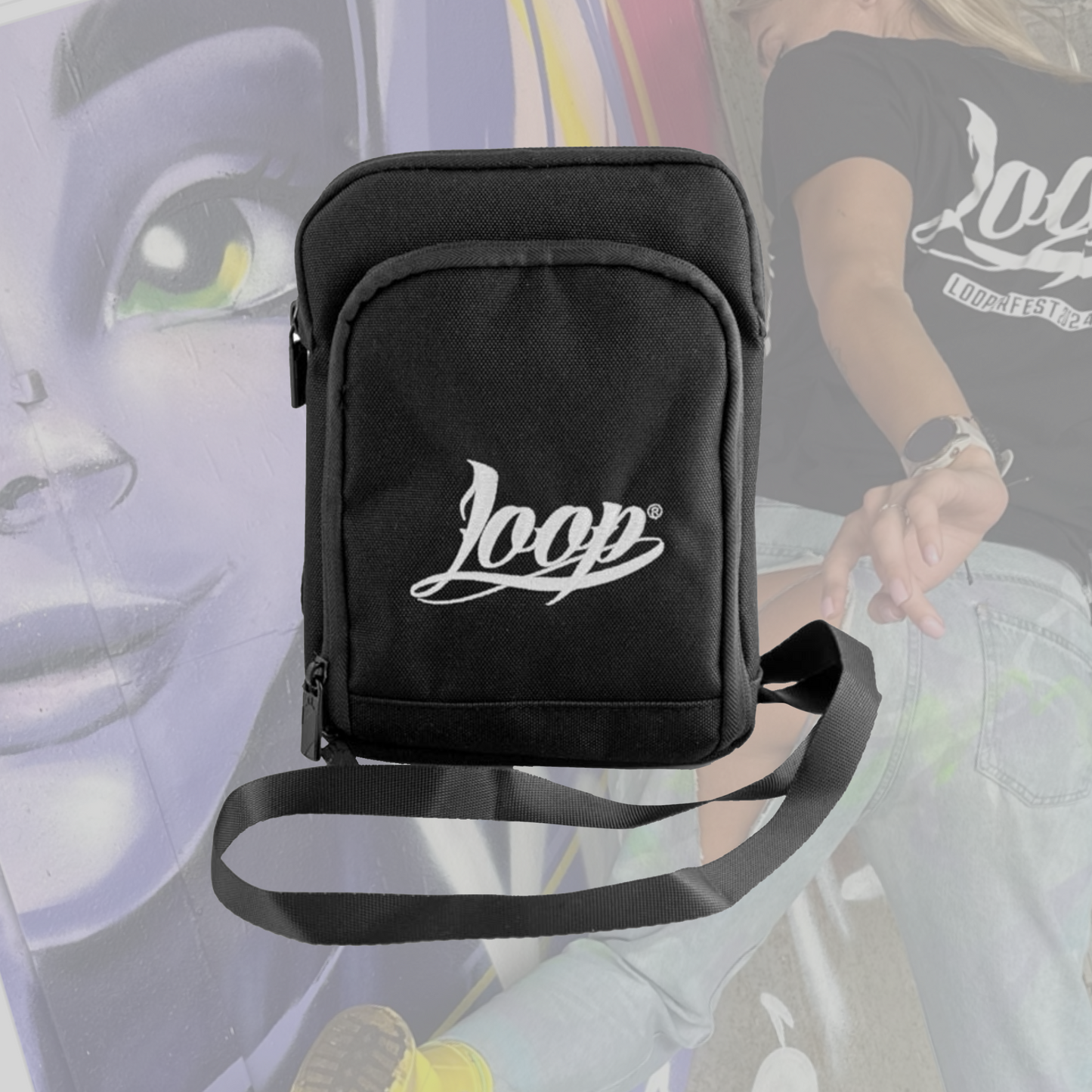 Pusherbag „LOOP LOGO STICK“ - chrome