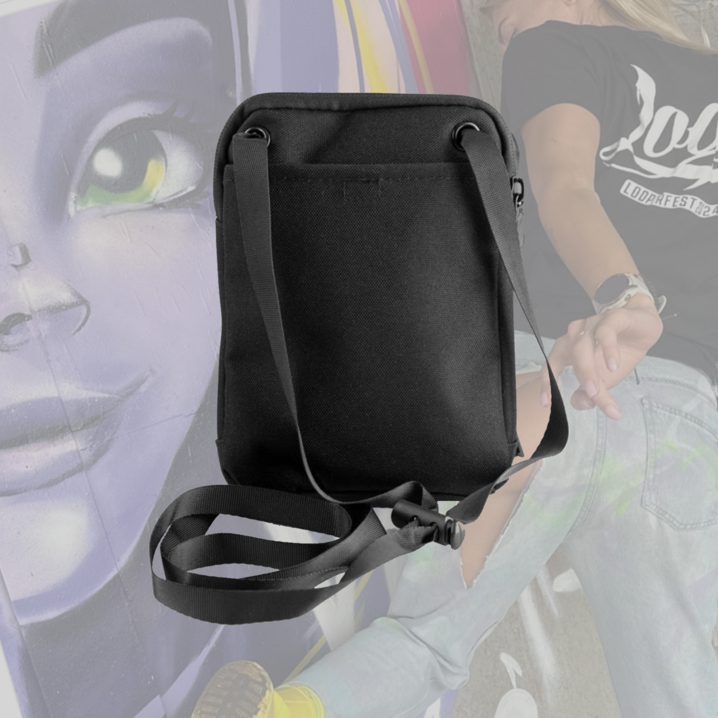 Pusherbag „LOOP LOGO STICK“ - chrome